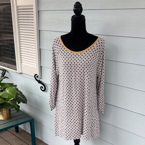 Matilda Jane Geometric Long Sleeve Tunic with Yellow Accent